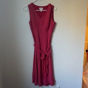 Ann Taylor Rose Sleeveless Midi Dress